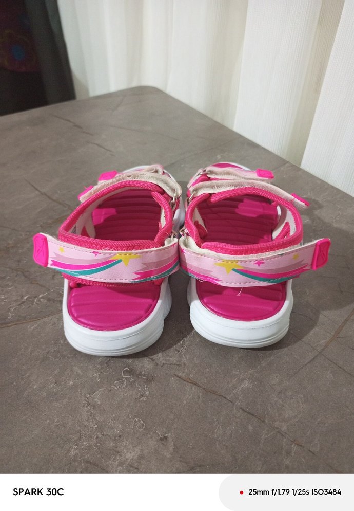 Pembe Renkli Bağcıklı Kız Çocuk Sandalet - Görsel 3