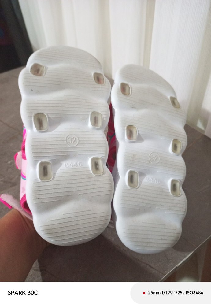 Pembe Renkli Bağcıklı Kız Çocuk Sandalet - Görsel 5