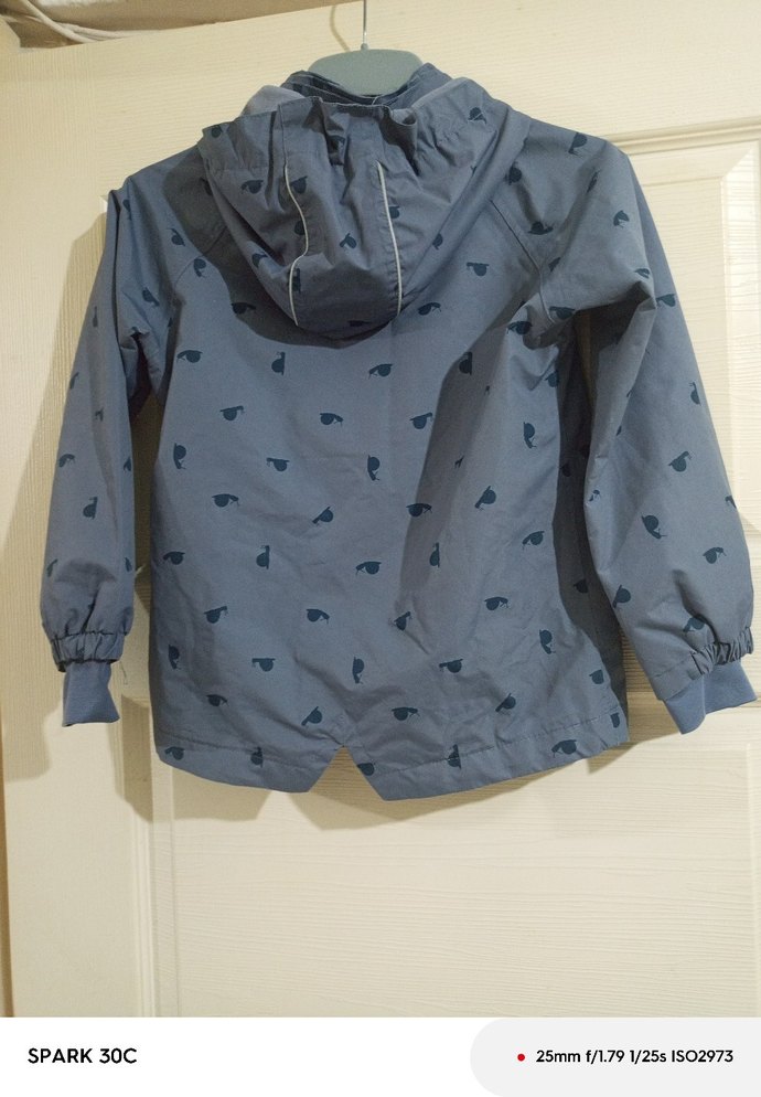 Erkek Çocuk Gri Düğmeli Yağmurluk - Görsel 2