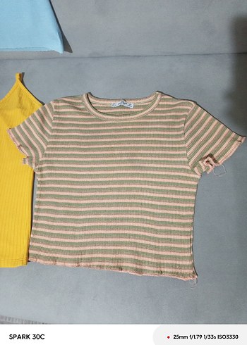 Sarı Kısa Kollu Genç Kız Tişörtü - Görsel 6