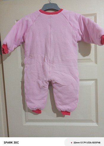 Pembe Nakışlı Bebek Kış Tulumu Fermuarlı - Görsel 2