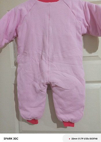 Pembe Nakışlı Bebek Kış Tulumu Fermuarlı - Görsel 7