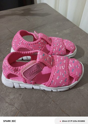 Kız Çocuk Pembe Desenli Cırt Cırtlı Terlik - Görsel 4