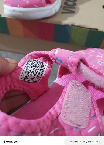 Kız Çocuk Pembe Desenli Cırt Cırtlı Terlik - Görsel 7