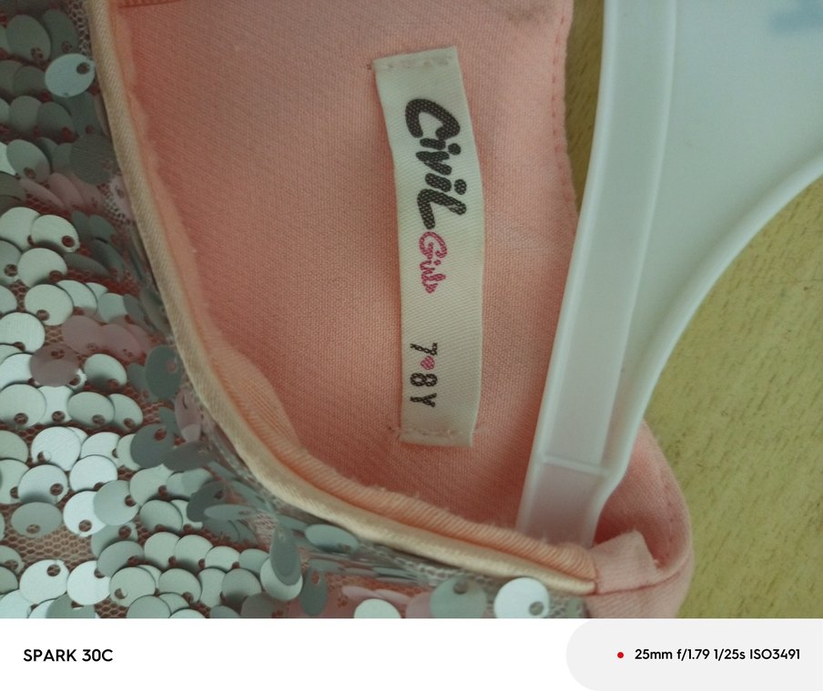 Pullu Pembe Kız Çocuk Elbise - Görsel 3