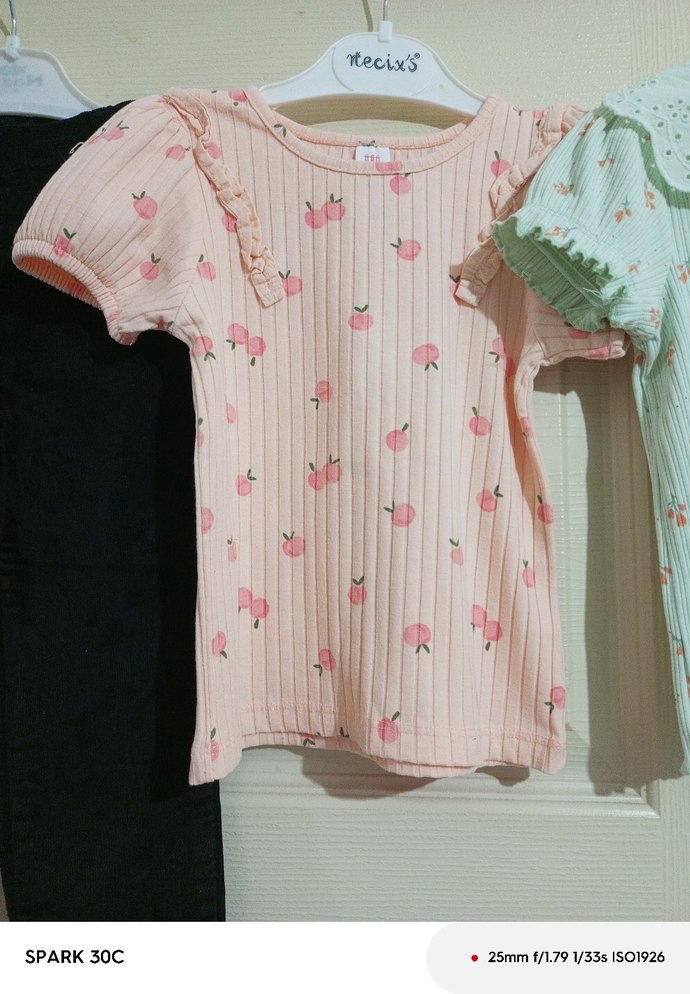 Pembe Piliseli Kısa Kollu Bebek Kız Takımı - Görsel 4