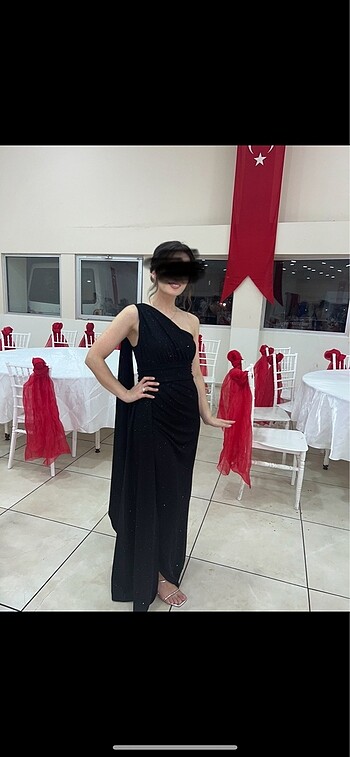 Diğer Deniz butik Siyah tek omuz elbise