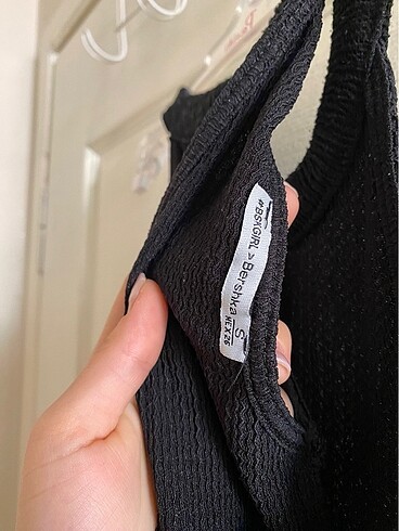 Bershka Siyah midi elbise bershka