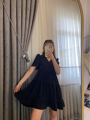 Trendyolmilla kısa fırfırlı elbise