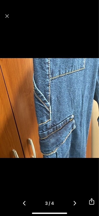 30 Beden mavi kargo pantolon