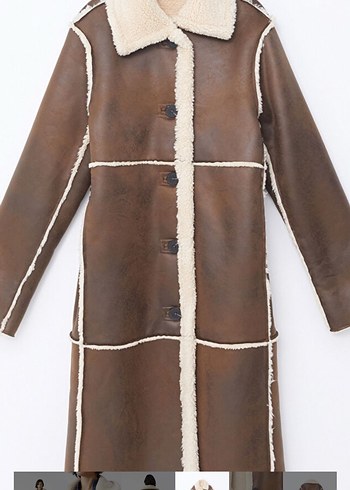 LCW Vision Kadın Kahverengi Uzun Deri Kaban - Görsel 2