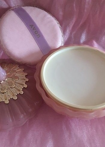 Beden Renk Avon vintage pudriyerlik pembe Pastel Kapaklı Dekoratif Kutu