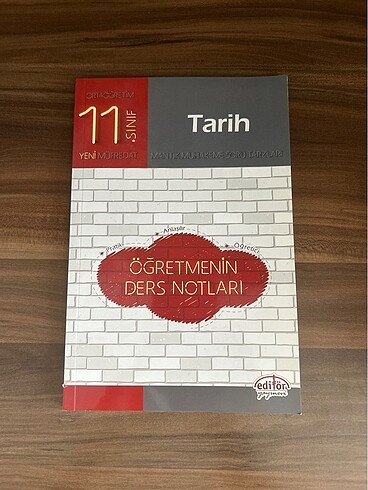 11. Sınıf Tarih Konu Anlatımı - Editör Yayınları
