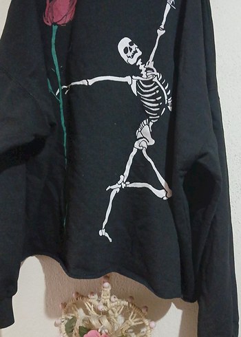 Diğer Siyah Yüksek Yakalı Kadın Sweatshirt