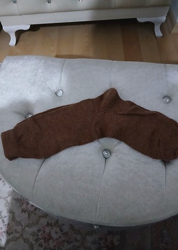 Mor Nakışlı Örgü Kız Ev Terliği - Görsel 8