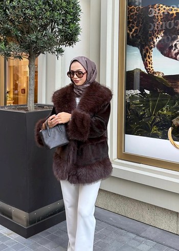Diğer Kahverengi Tüylü Kısa Süet Ceket