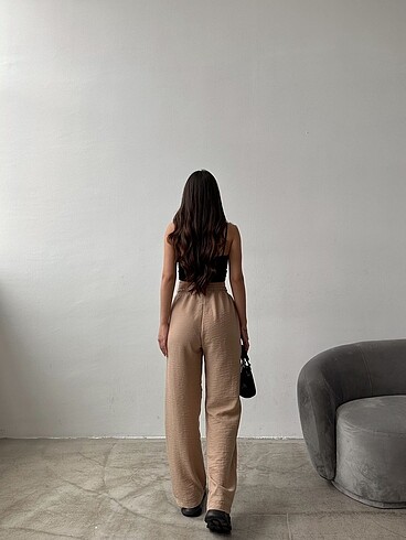 Diğer Bej kumaş pantalon yazlık s m l xl beden