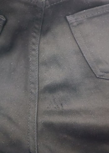 Nakışlı Siyah Kadın Midi Kot Pantolon - Görsel 3