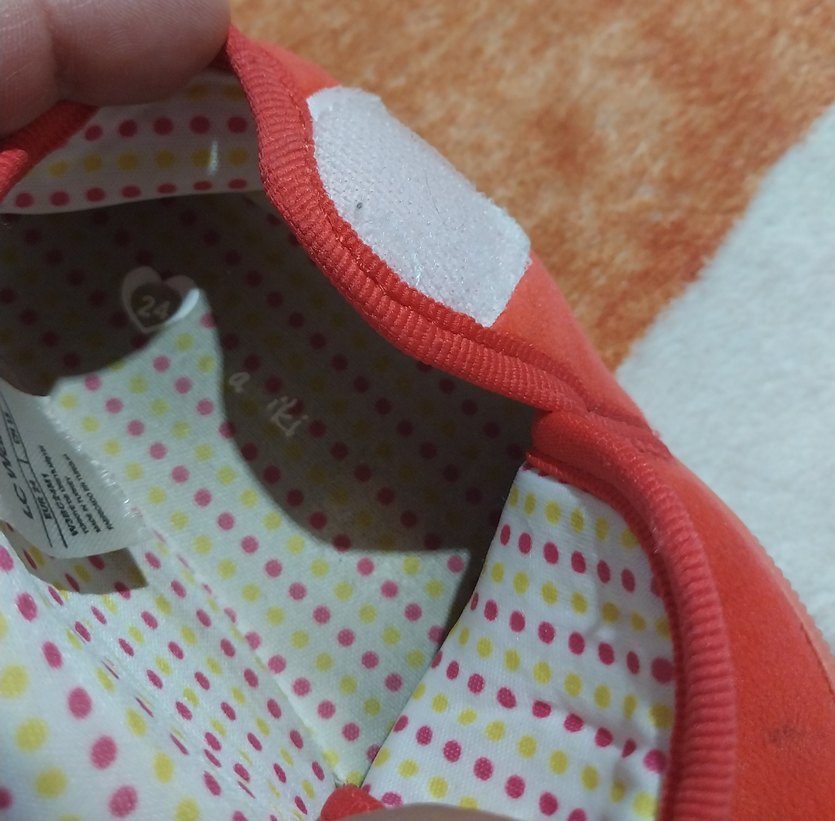 Kız Çocuk Kırmızı Sıcak Terlik Velcro - Görsel 5