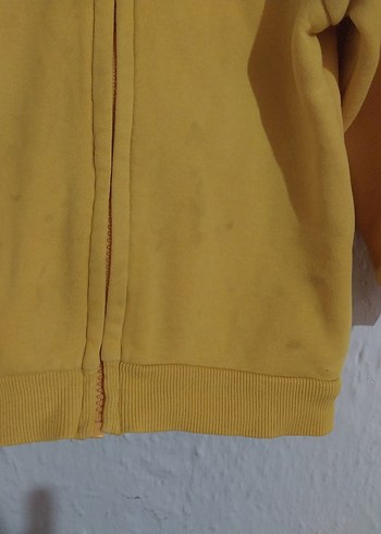 Kız Çocuk Sarı Fermuarlı Kapüşonlu Sweatshirt - Görsel 6