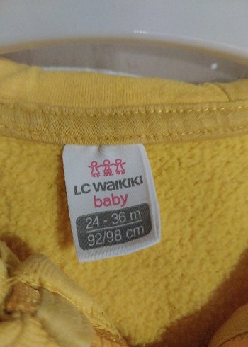 Kız Çocuk Sarı Fermuarlı Kapüşonlu Sweatshirt - Görsel 2