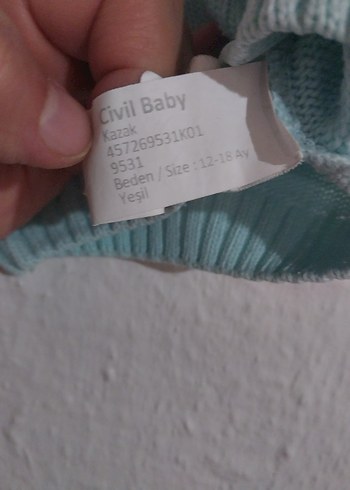 Kız Çocuk Mavi Nakışlı Örgü Kazak - Görsel 6