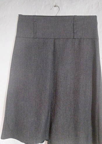 Gri Piliseli Midi Etek - Görsel 4