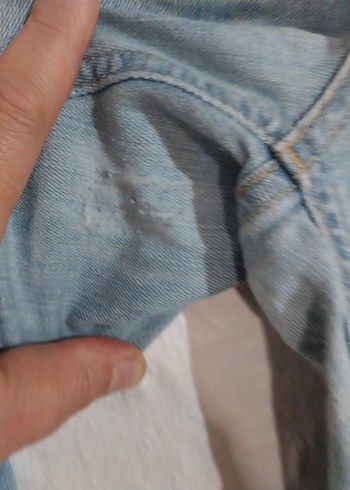 Mavi Düğmeli Kadın Denim Pantolon - Görsel 4