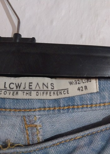 Mavi Düğmeli Kadın Denim Pantolon - Görsel 2