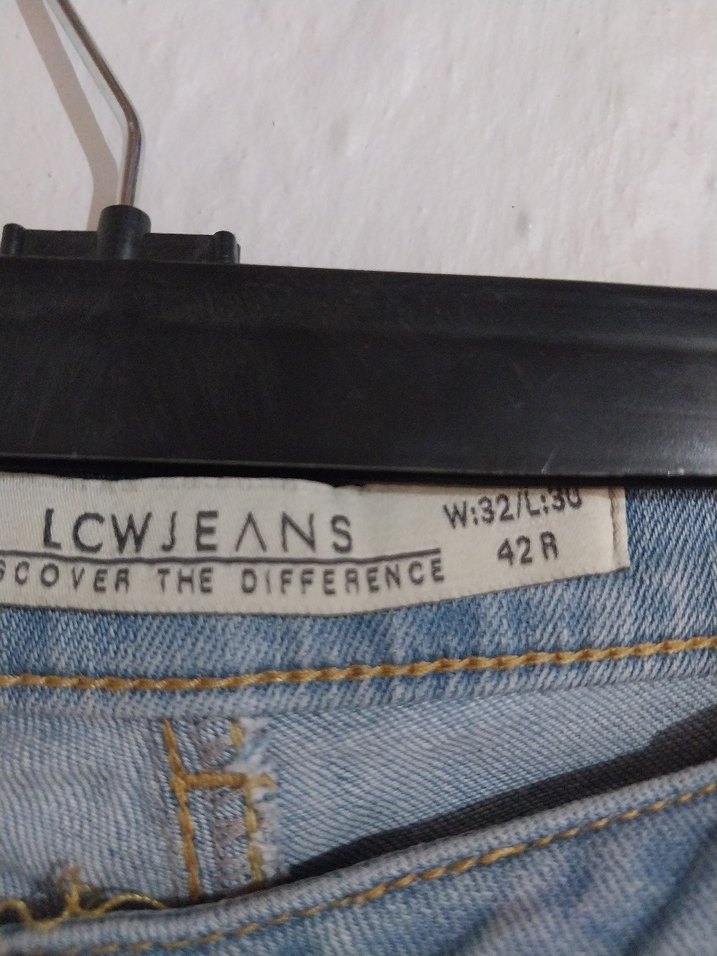 Mavi Düğmeli Kadın Denim Pantolon - Görsel 2