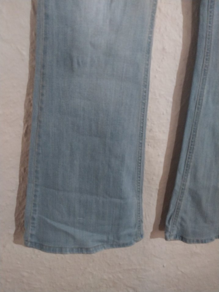 Mavi Düğmeli Kadın Denim Pantolon - Görsel 5