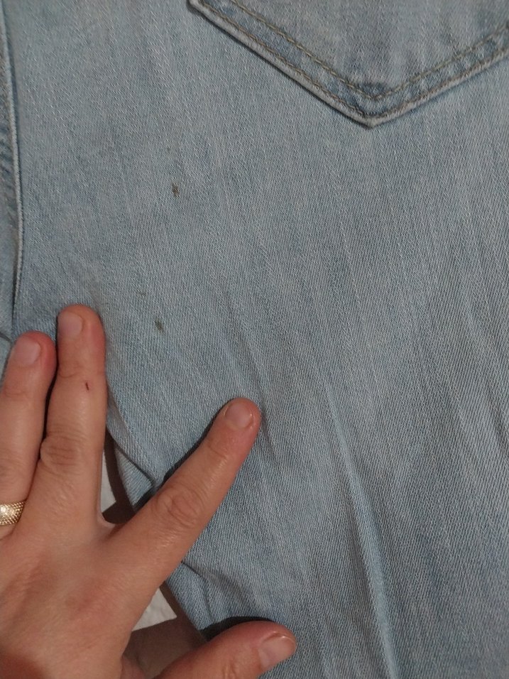 Mavi Düğmeli Kadın Denim Pantolon - Görsel 3