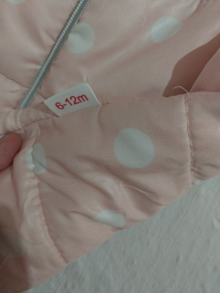 Kız Çocuk Pembe Kapüşonlu Fermuarlı Yelek - Görsel 3