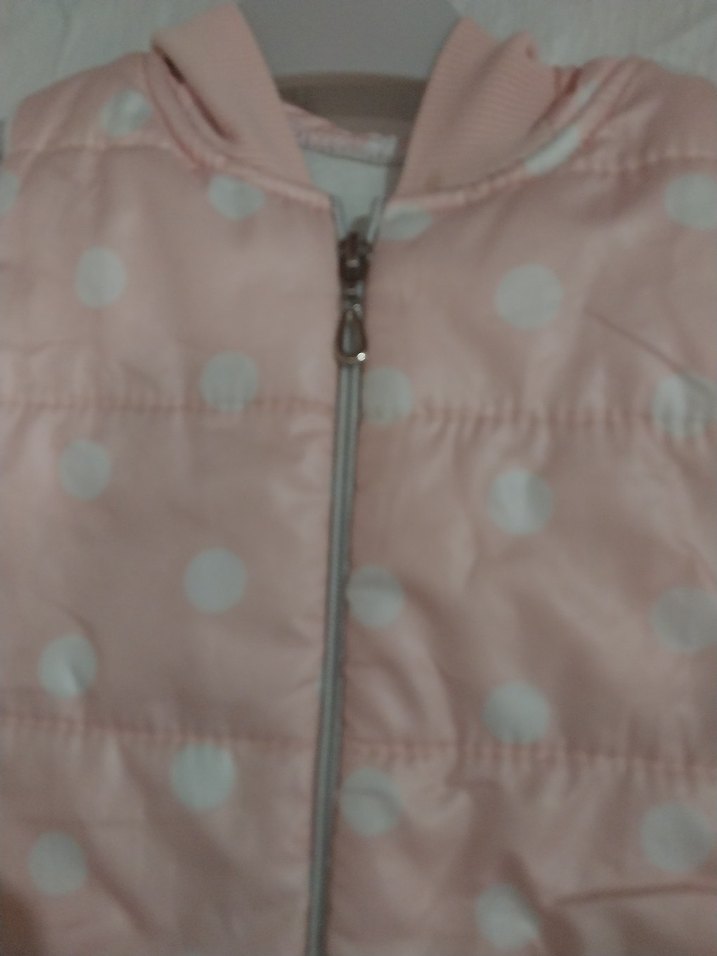 Kız Çocuk Pembe Kapüşonlu Fermuarlı Yelek - Görsel 5