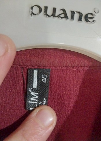 Düğmeli Bordo Uzun Kollu Tunik - Görsel 3