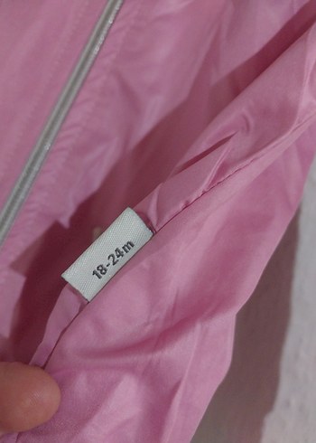Kız Çocuk Pembe Kapüşonlu Yağmurluk - Görsel 2