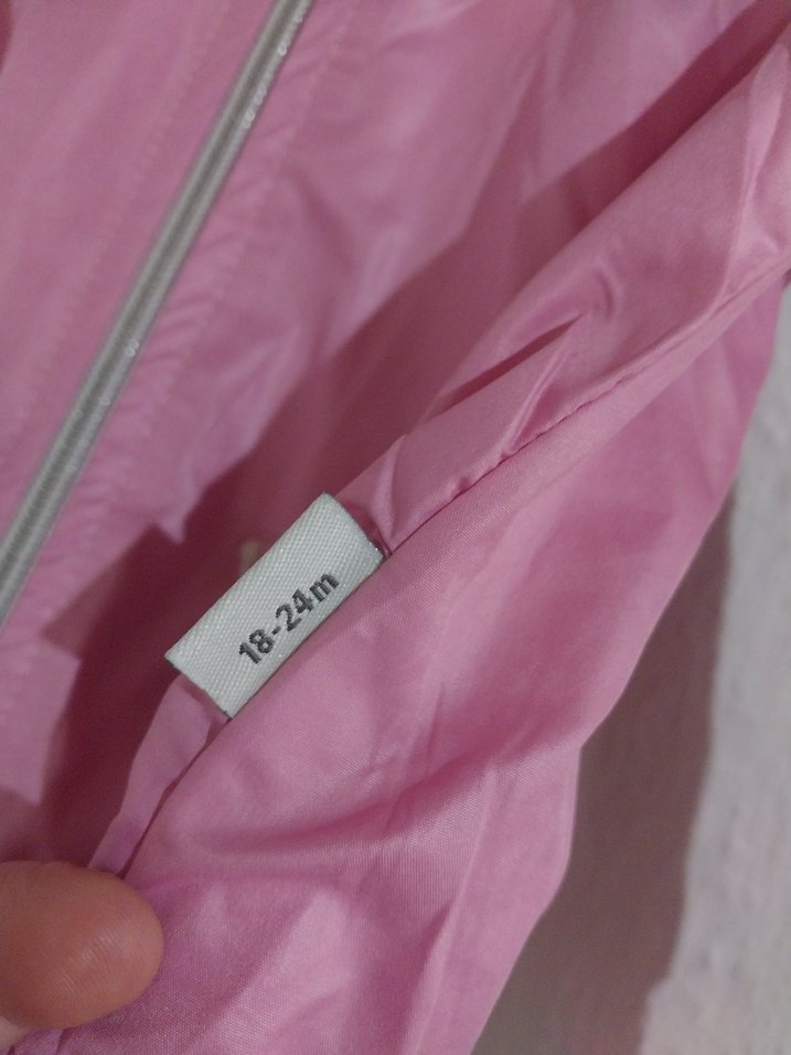 Kız Çocuk Pembe Kapüşonlu Yağmurluk - Görsel 2