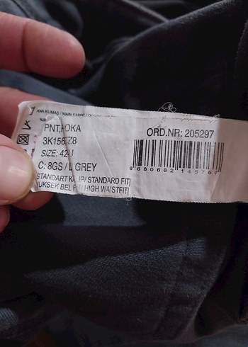 Gri bayan ispanyol paça Denim Pantolon Regular Fit - Görsel 6