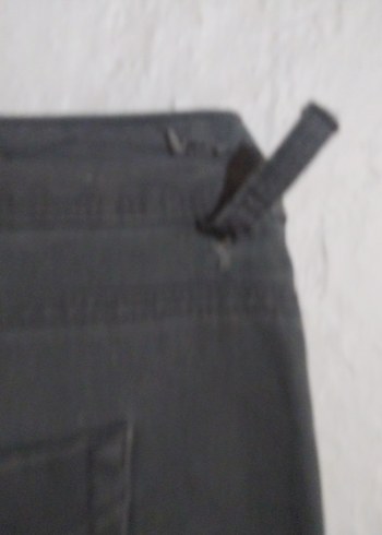 Gri bayan ispanyol paça Denim Pantolon Regular Fit - Görsel 4
