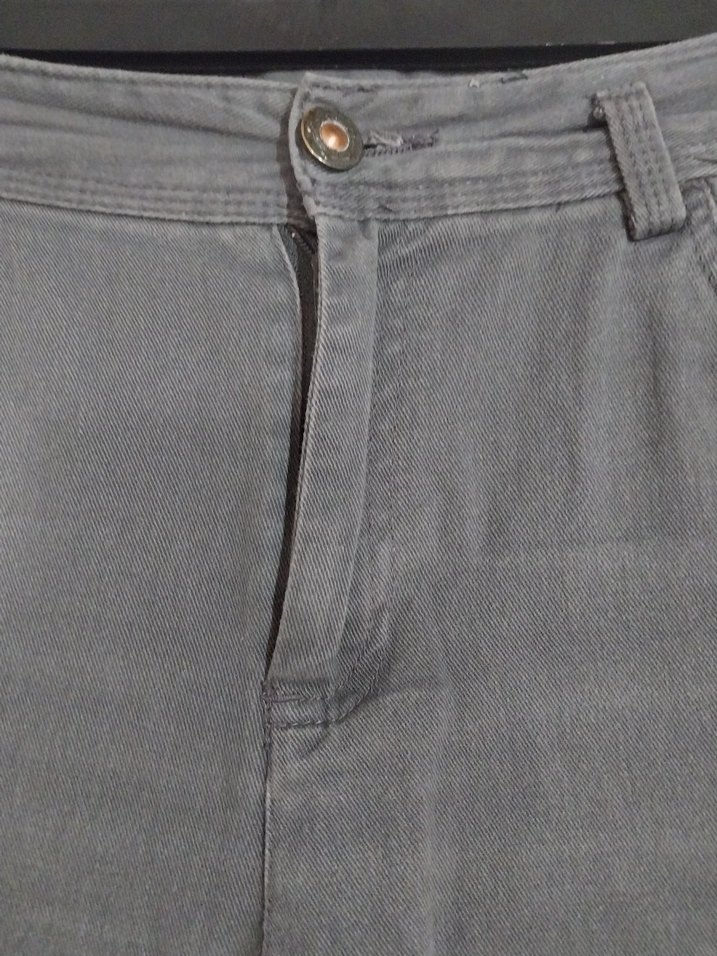 Gri bayan ispanyol paça Denim Pantolon Regular Fit - Görsel 2