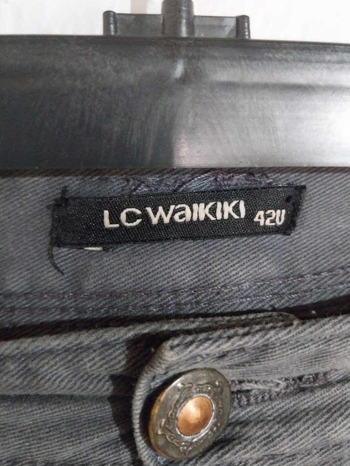 Gri bayan ispanyol paça Denim Pantolon Regular Fit - Görsel 5