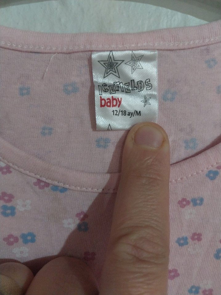 Pembe Pamuklu Kız Çocuk Uzun Kollu Elbise - Görsel 2