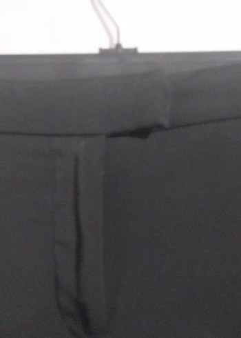 siyah Kadın Kumaş Pantolon Midi Boy - Görsel 5