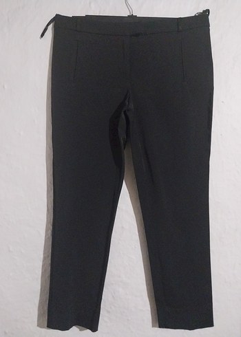 siyah Kadın Kumaş Pantolon Midi Boy - Görsel 2