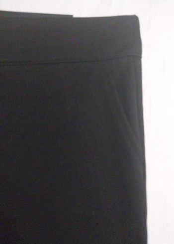 Siyah Midi Kumaş Kadın Pantolon - Görsel 4