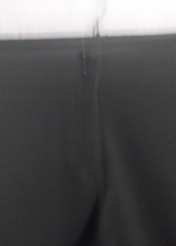 Siyah Midi Kumaş Kadın Pantolon - Görsel 3