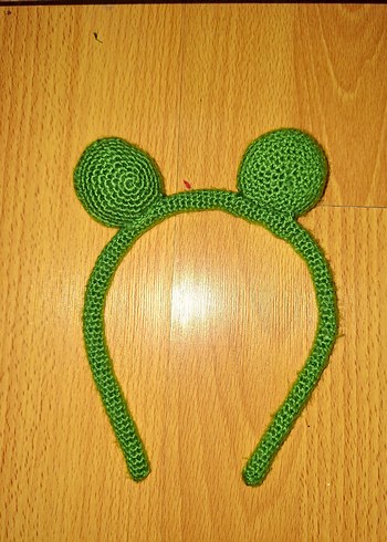 Örme Kurbağa Figürlü Çocuk Taç - Görsel 3