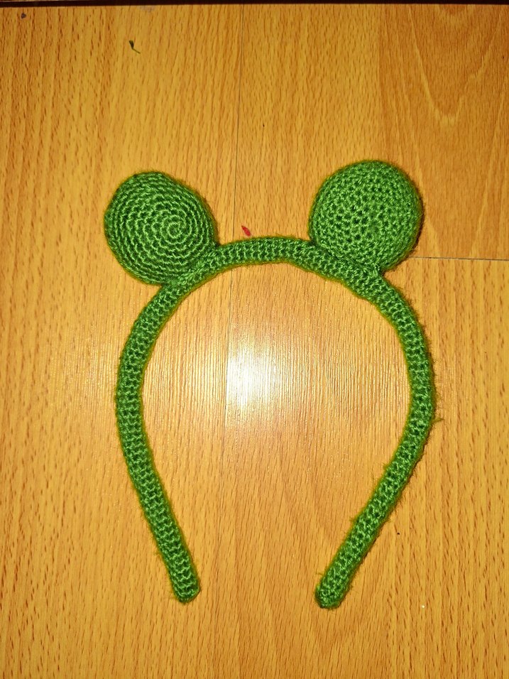 Örme Kurbağa Figürlü Çocuk Taç - Görsel 3