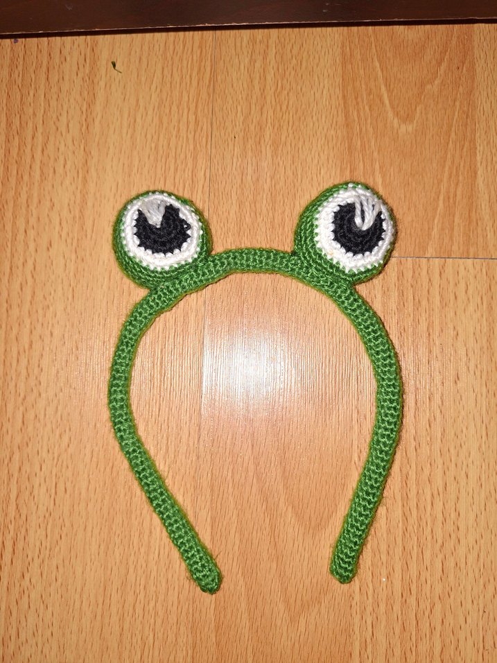 Örme Kurbağa Figürlü Çocuk Taç - Görsel 2