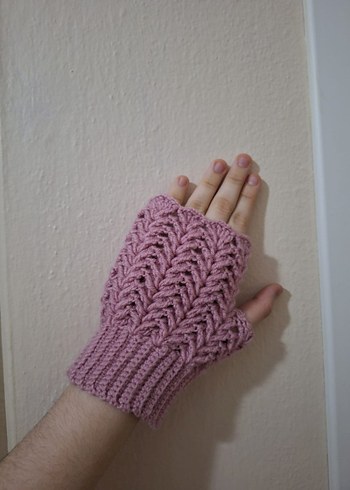 Parmaksız Örgü Bohem Kadın Eldiven (1 Çift) - Görsel 6